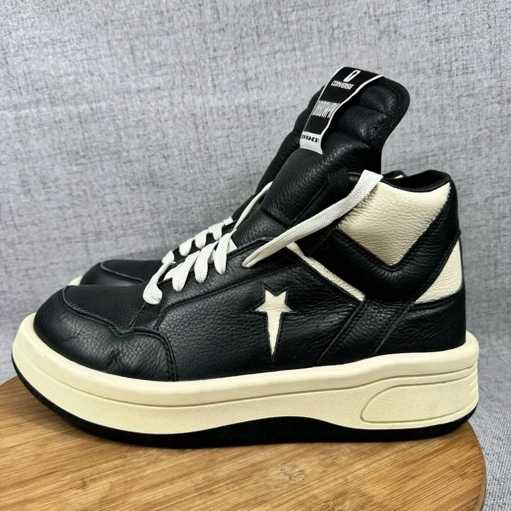 Converse x Rick Owens DRKSHDW TURBOWPN Mid Black Cloud Cream Mens 11.5 Womens 13